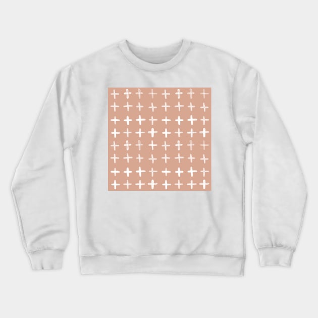 Pink Painted Pattern Crewneck Sweatshirt by emanuelacarratoni